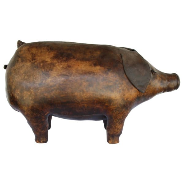Leather Pig Ottoman | Ventura