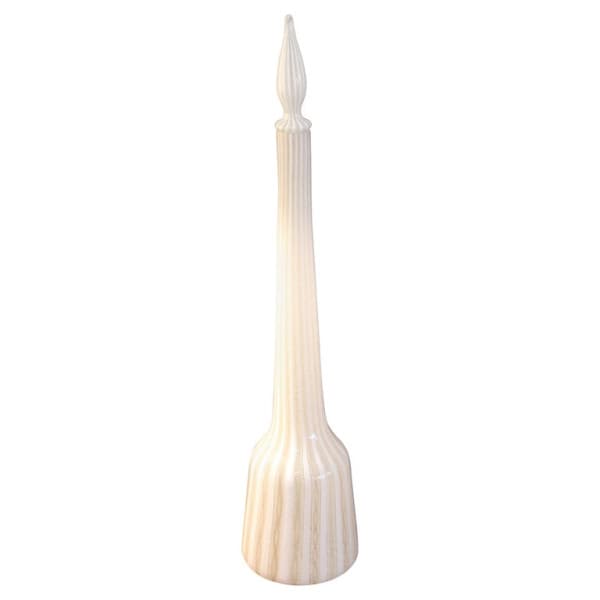 Seguso Murano Latticino Bottle/Decanter with Stopper | Ventura