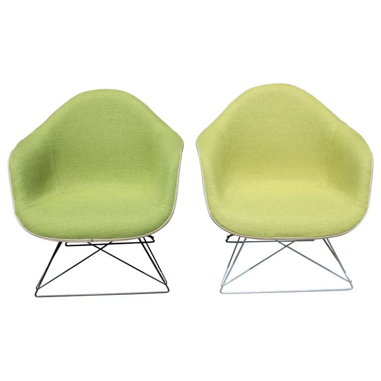 Pair of Ray & Charles Eames Fabric Fiberglass Shell Chairs (circa 1960s) | Ventura