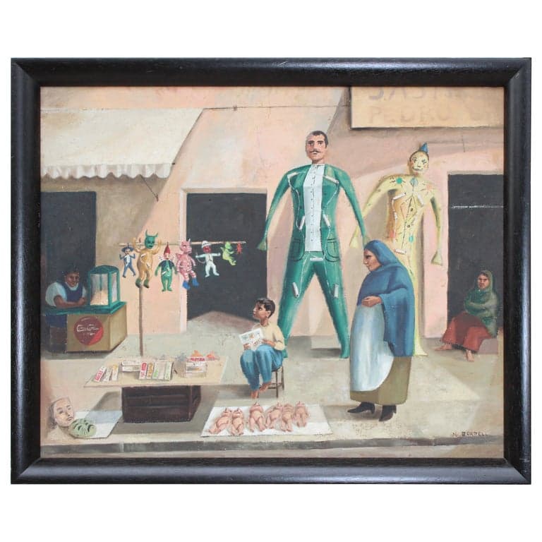 Surreal Oil Painting by N. Borrell (circa 1960s) | Ventura
