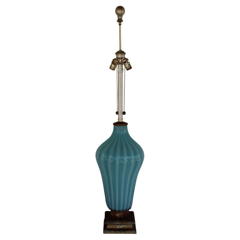 Murano Aqua Lamp by The MARBRO Lamp Company, Los Angeles, CA. by MARBRO Lamp Company (circa 1970s) | Ventura
