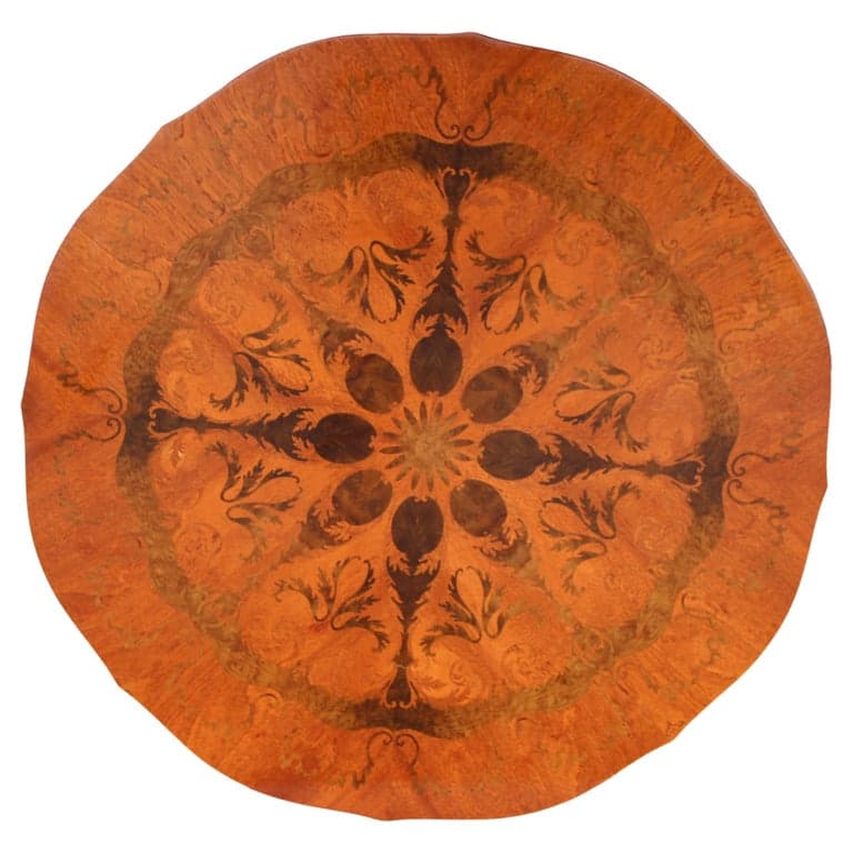 Marquetry Table Top with Kaleidoscopic Pattern, Made in Italy (circa 1980) | Ventura