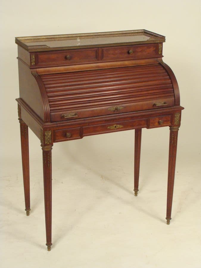 Louis XVI style cylinder desk