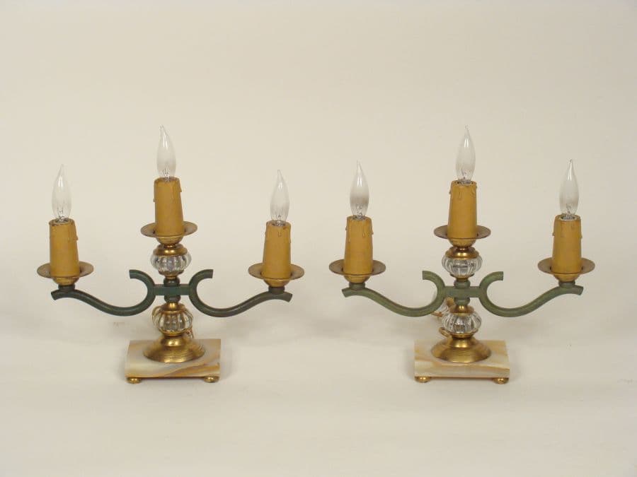 Pair of art deco lamps