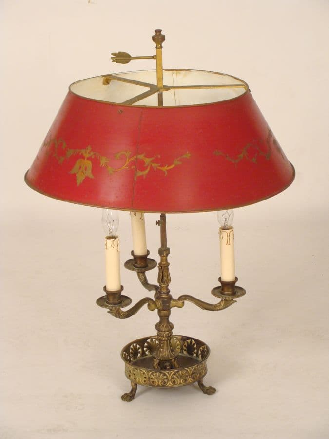 Louis XVI style bouillotte lamp