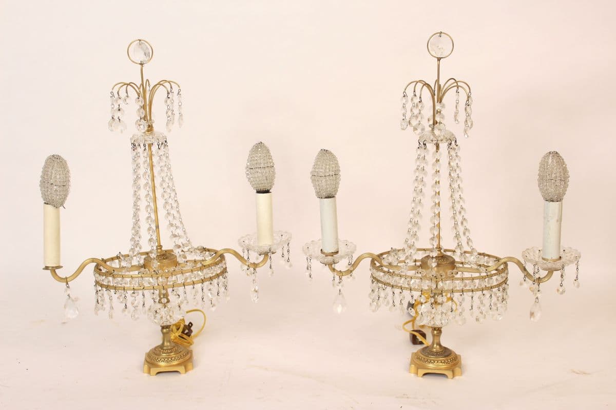 Pair of neo classical girandoles