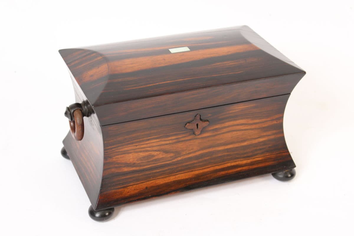 English regency rosewood tea caddy