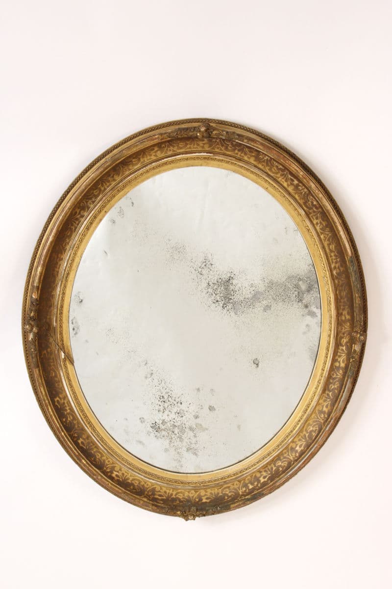 Napoleon III gilt wood mirror