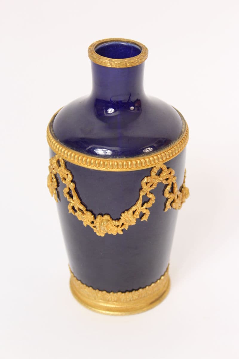 Gilt bronze mounted porcelain vase