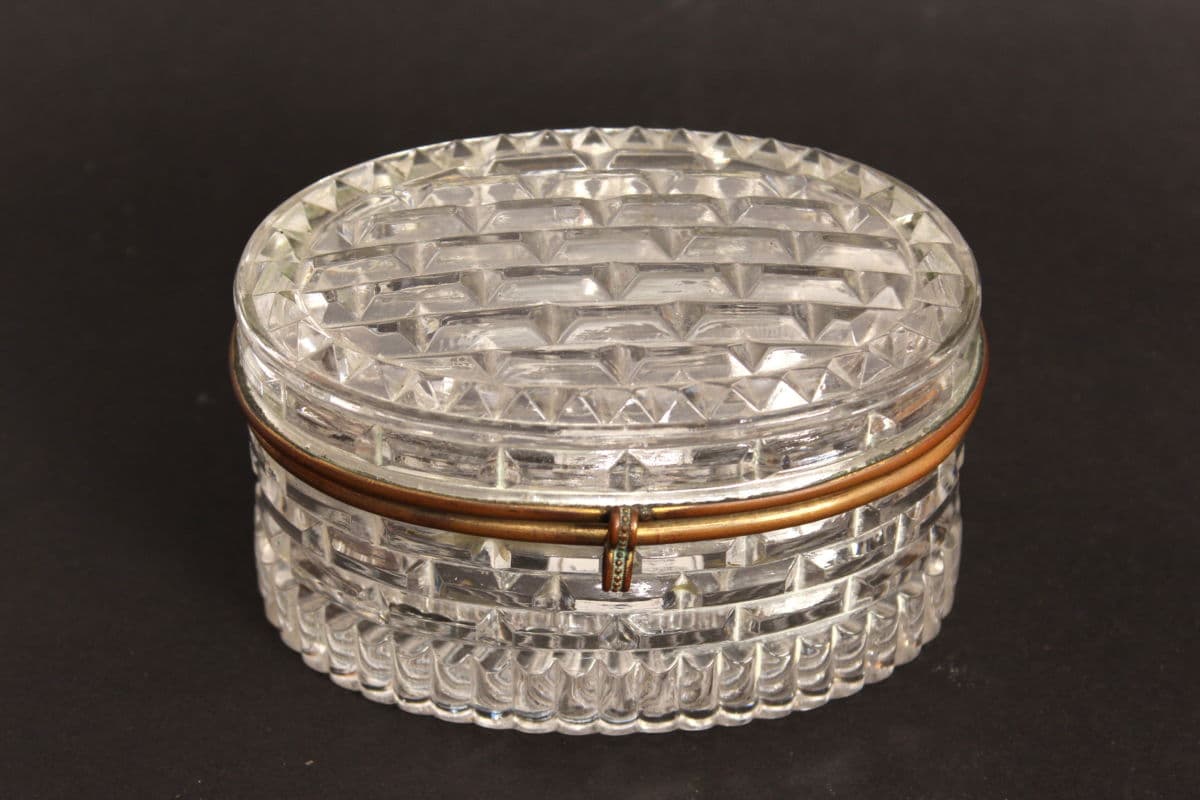 Crystal and bronze box