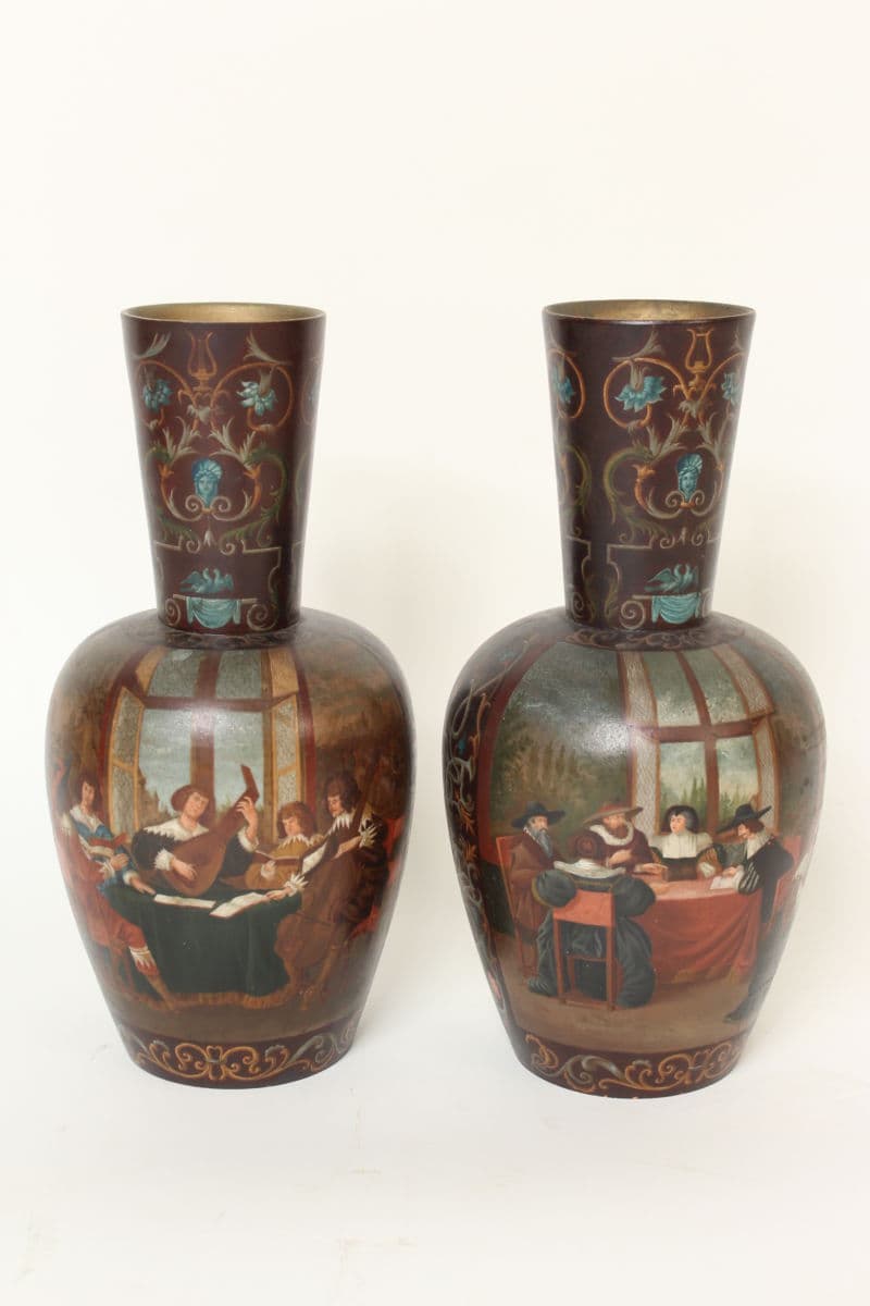 Pair of Dutch terra cotta vases