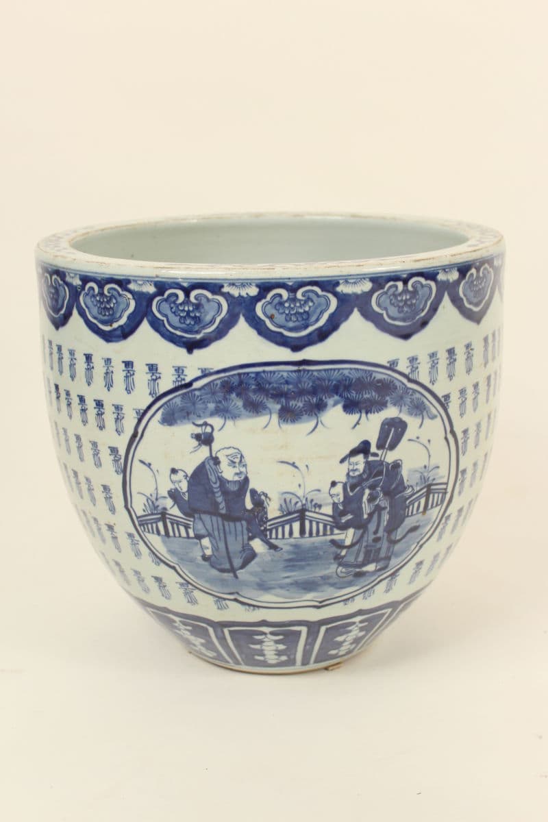 Chinese blue and white jardinere