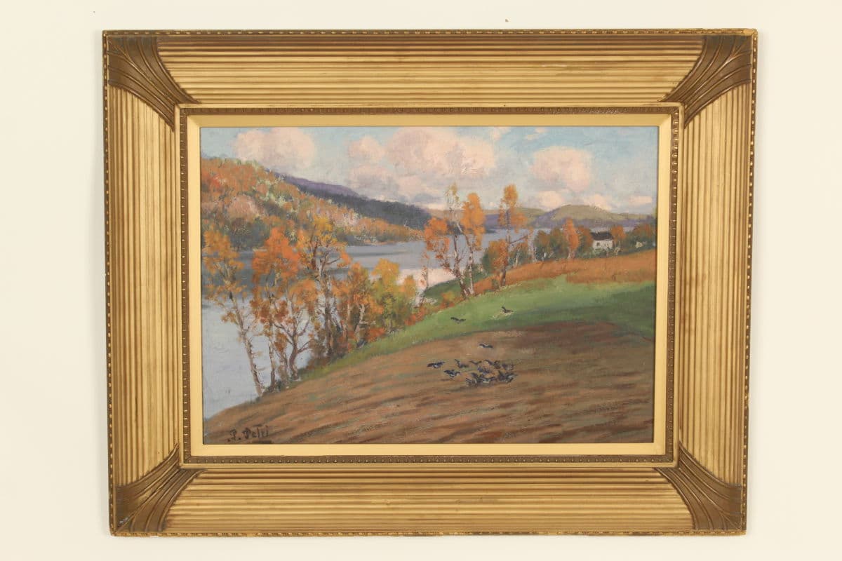 Landscape painting signed P. Petri