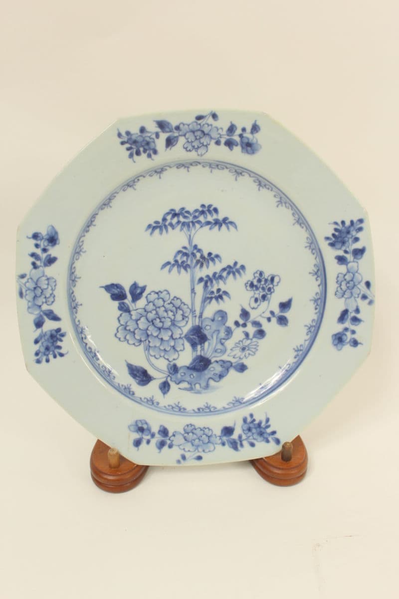 Antique Chinese blue and white plate