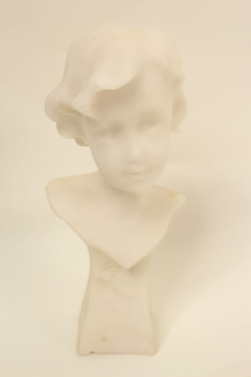 Marble bust of a young girl