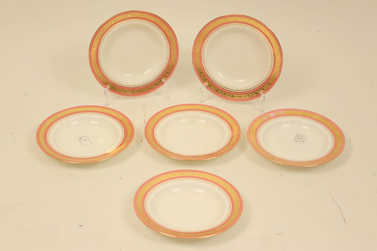 Set of 6 Minton’s soups, early 20th century