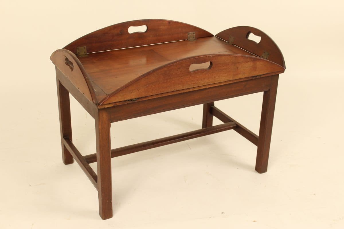 English mahogany butlers tray table