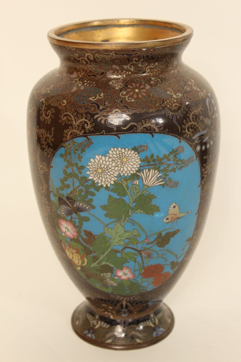 Japanese cloisonné vase