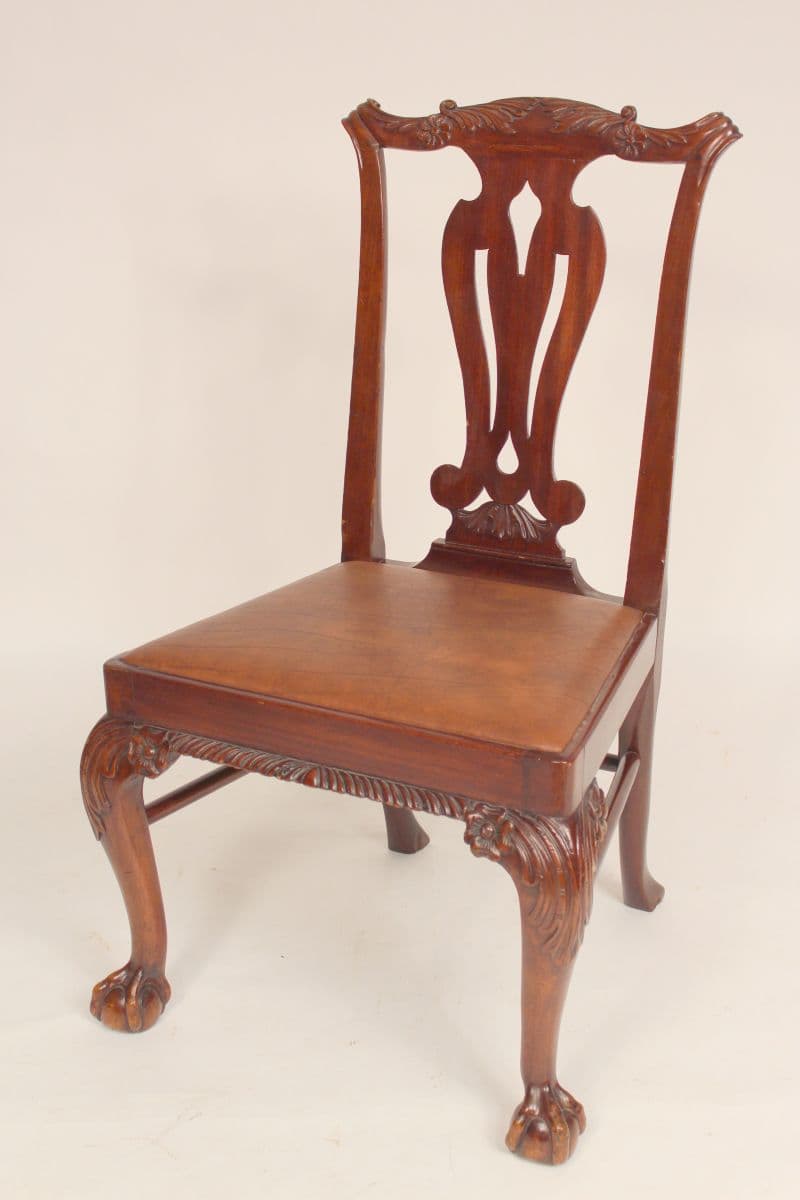 19th century Chippendale style side chair