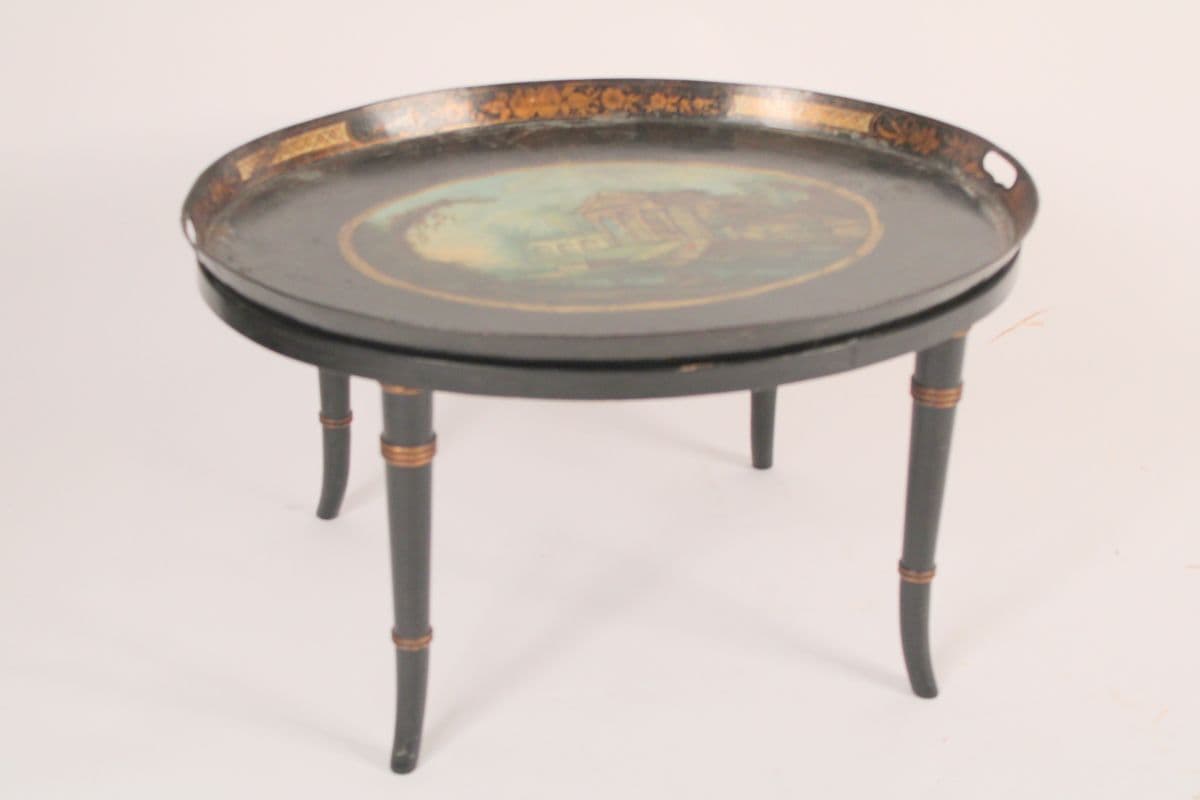 Neo classical style tole tray table
