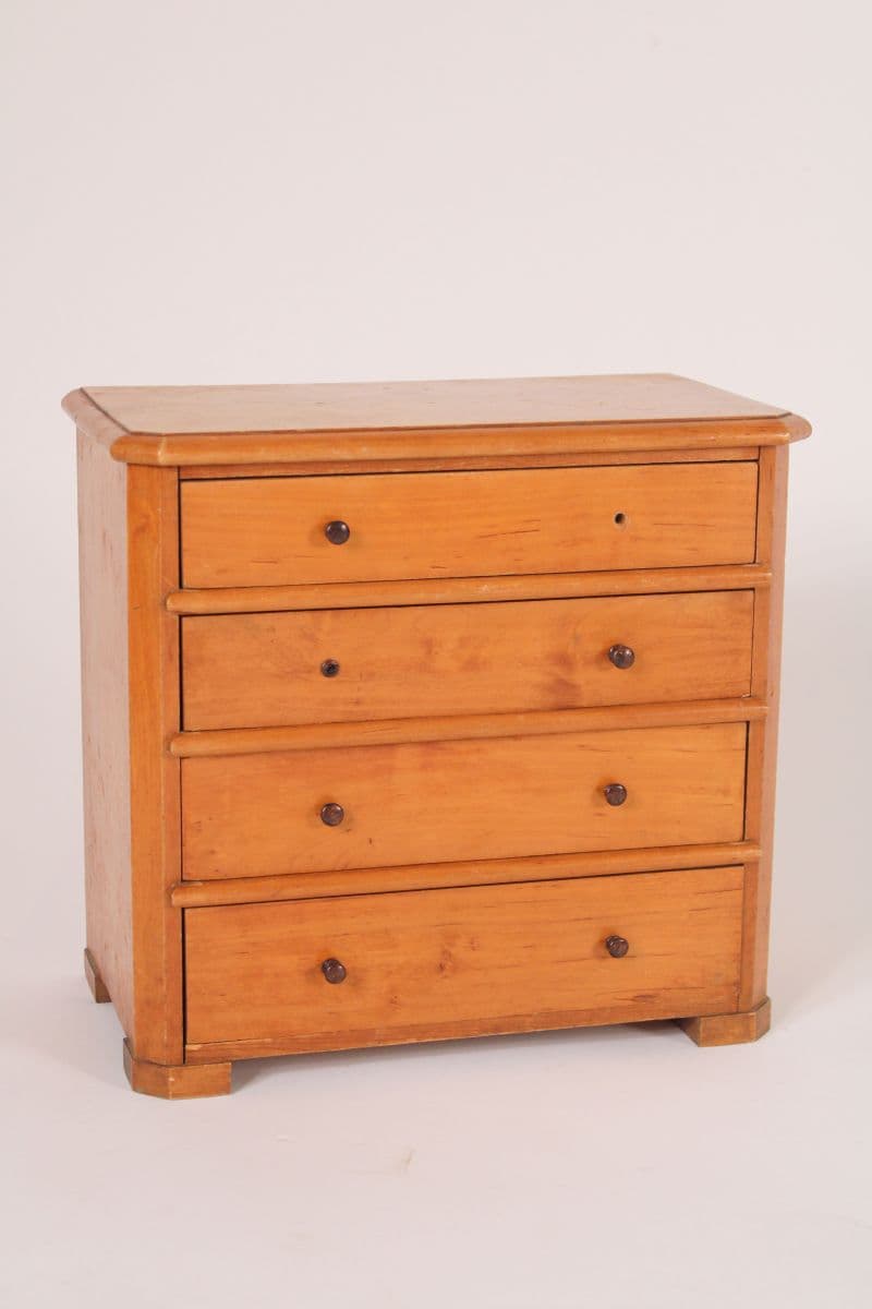 Antique Biedermeier style salesman sample chest of drawers