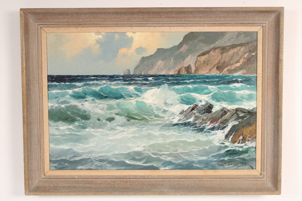 Alexander Dzigurski (1911-1995) Seascape Painting