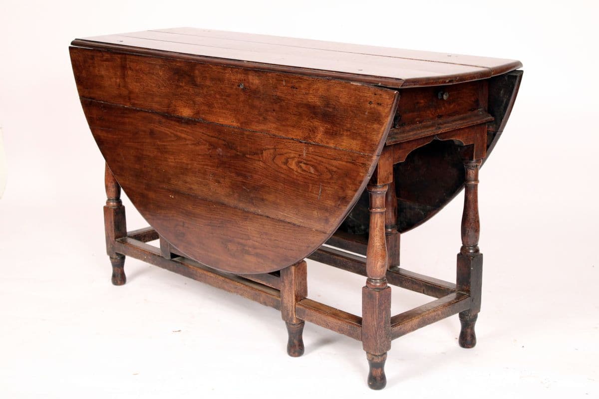 18th Century William and Mary Oak Gate Leg Table