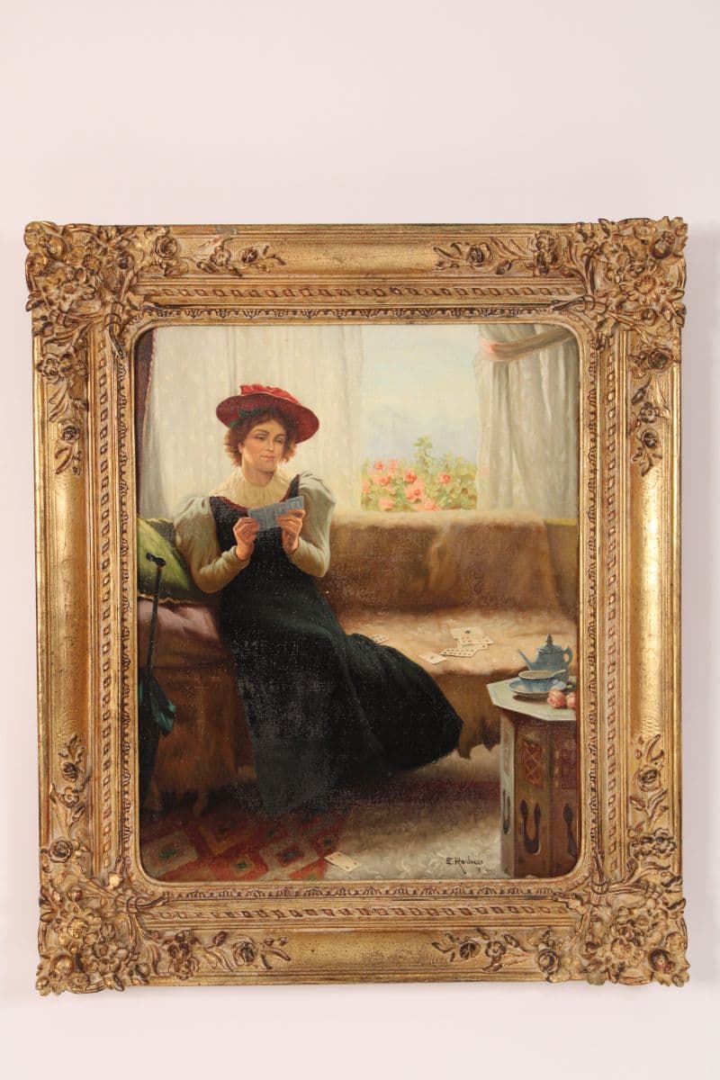 Interior Painting Signed E. Rocheir (1890-1962)
