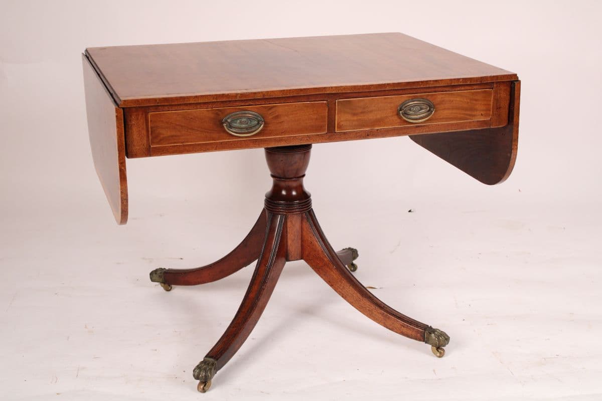 Early 19th Century English Regency Mahogany Sofa Table
