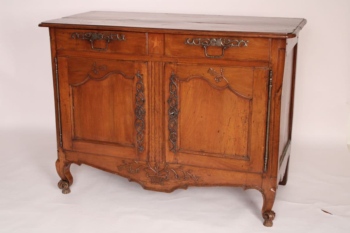 19th Century Louis XV Provincial Fruitwood Buffet