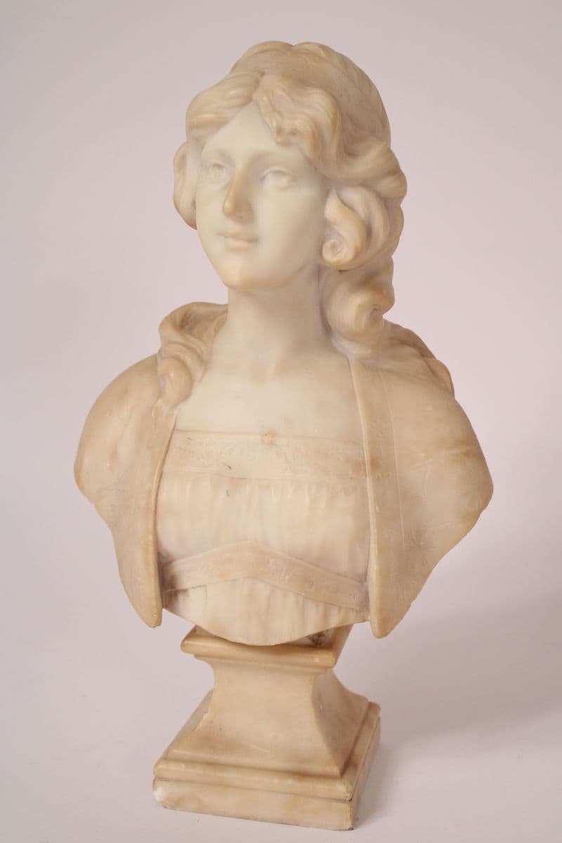 Alabaster Bust of a Girl