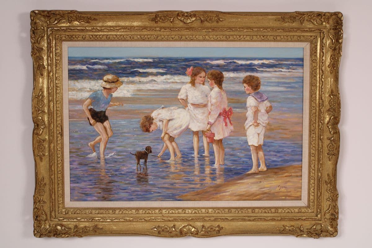 Impressionist Coastal Painting by E. J. Cygne (Born 1929)
