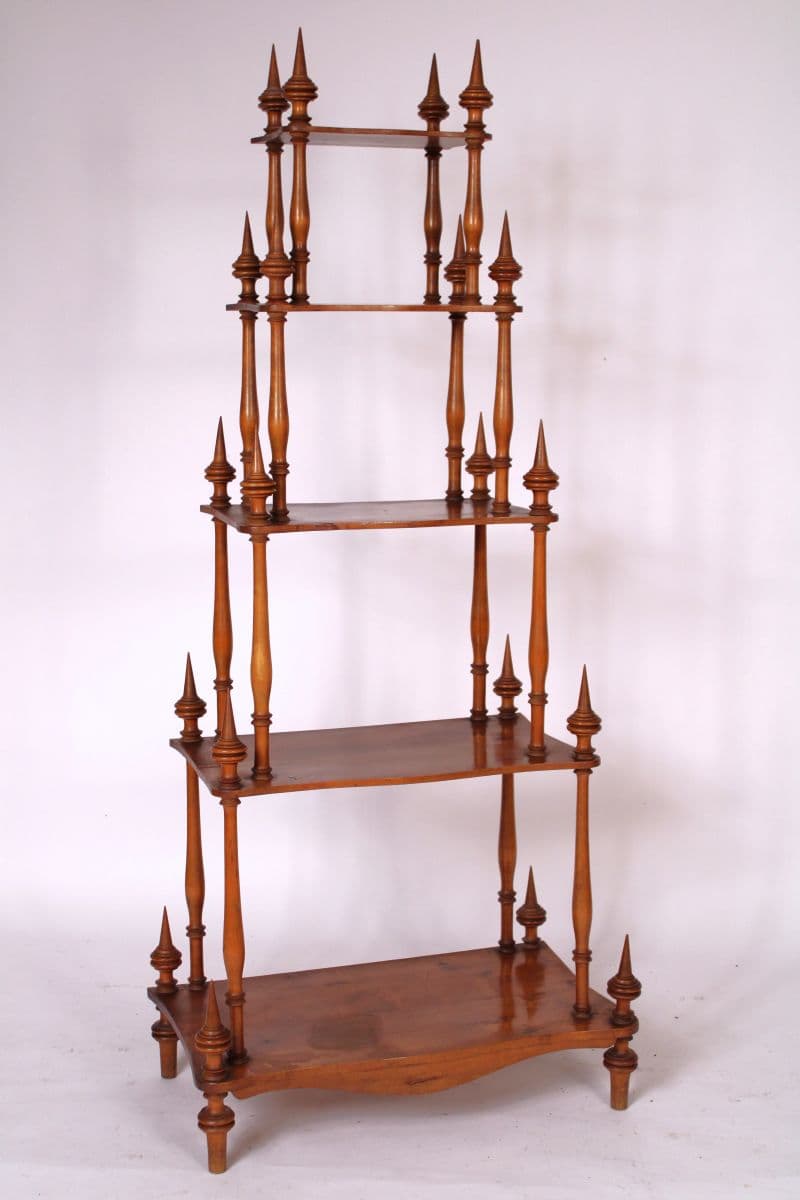 19th Century Continental 5 Tier Etagere