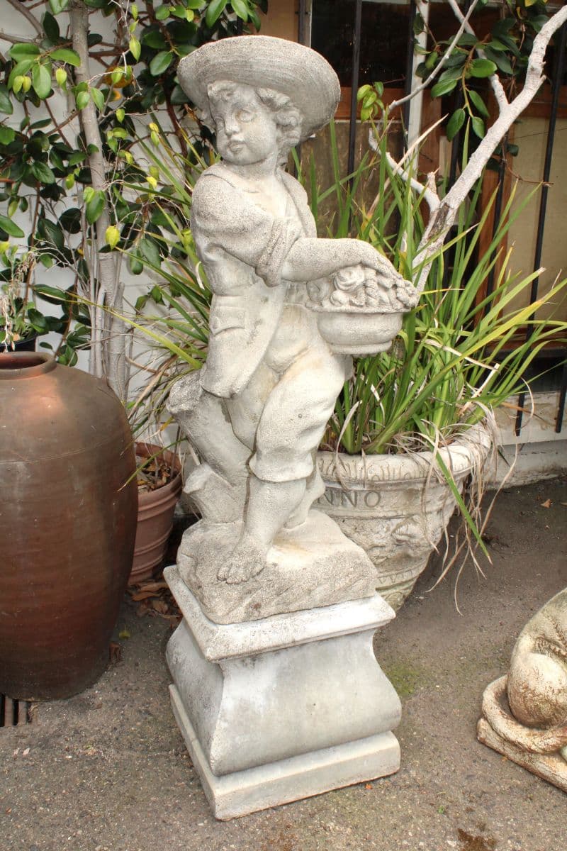 Cast Stone Figural Garden Statue