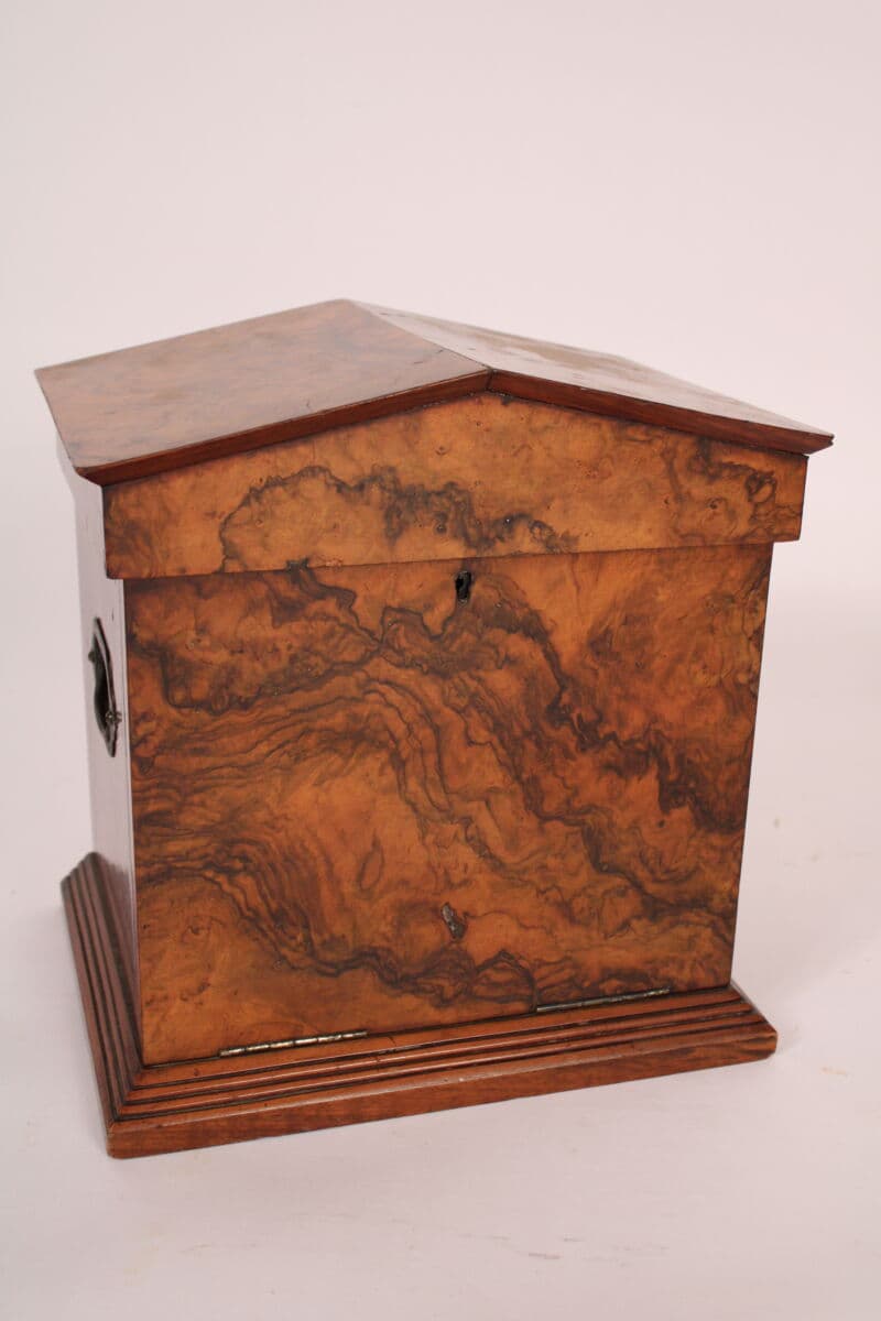 English Edwardian Burl Walnut Trinket / Jewelry Box