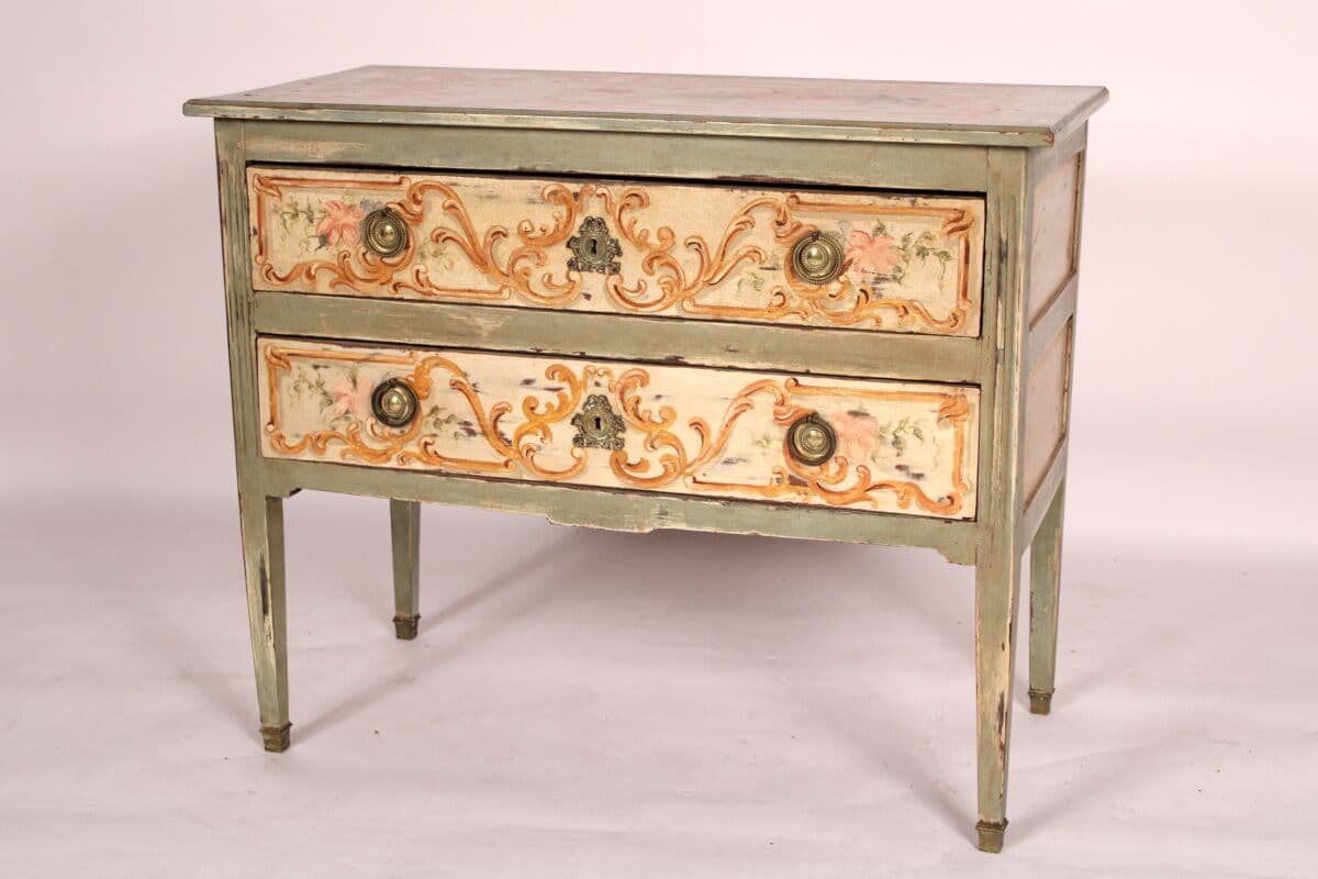 Antique Continental Louis XVI Style Painted Chest of Drawers