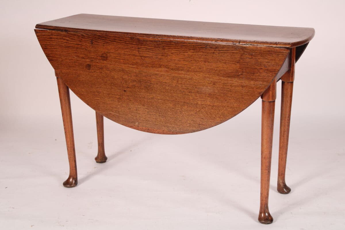 19th Century Queen Anne Style Oak Drop Leaf Table