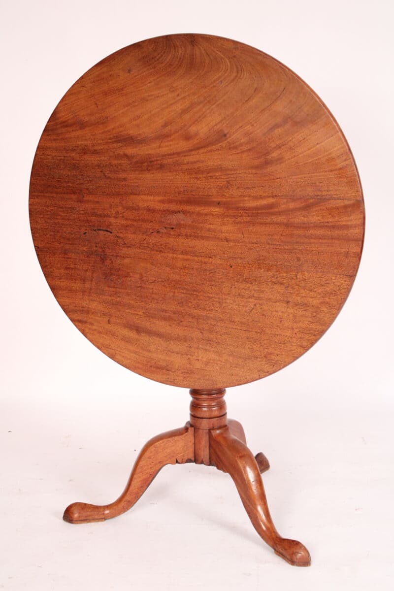 18th Century George III Mahogany Tilt Top Table