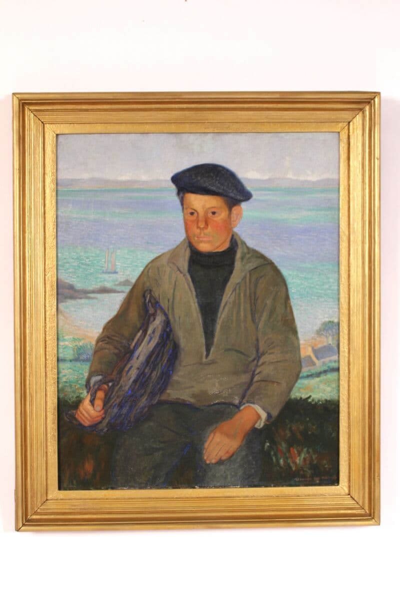 Painting of a Young Fisherman by Alexander Warshawsky (1887-1945)