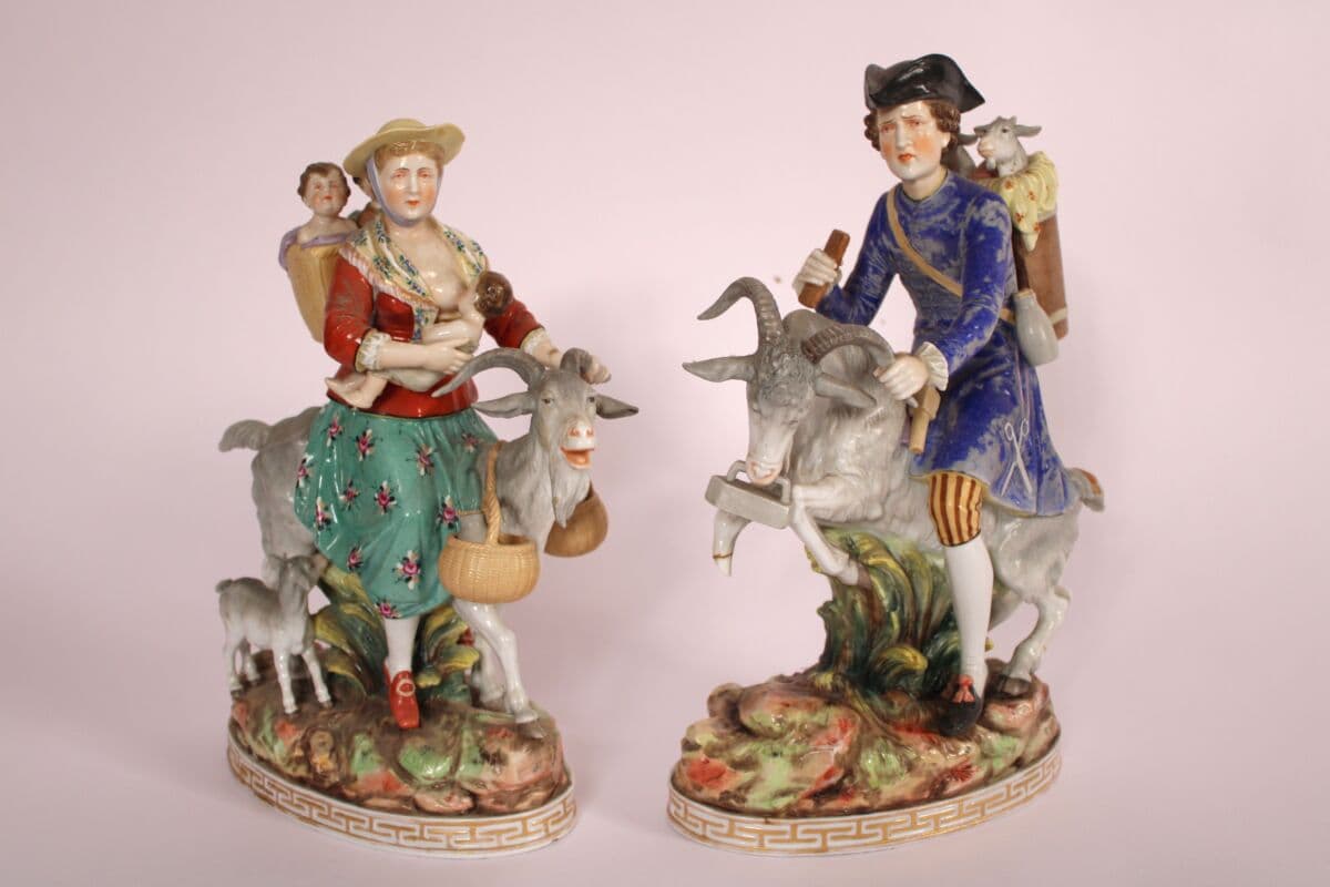 Continental Porcelain Group of The Taylor and His Wife