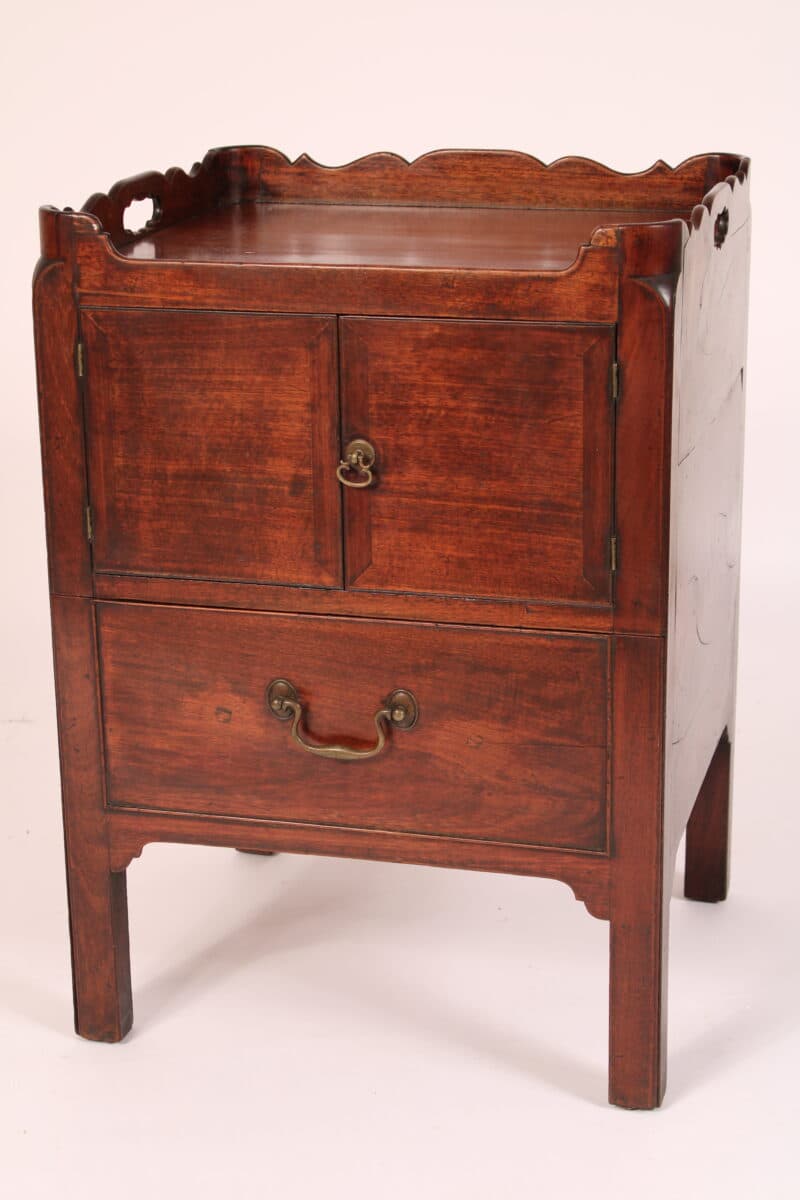 18th Century George III Mahogany Bedside Table