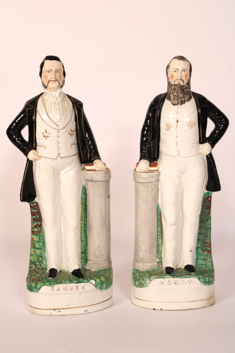 Pair of 19th Century Staffordshire Figures of Sankey and Moody