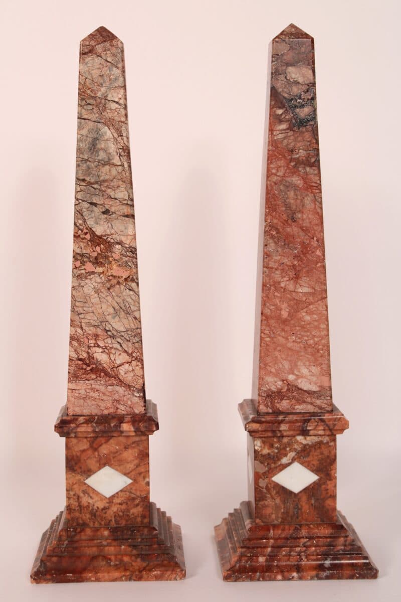 Pair of Marble Obelisks