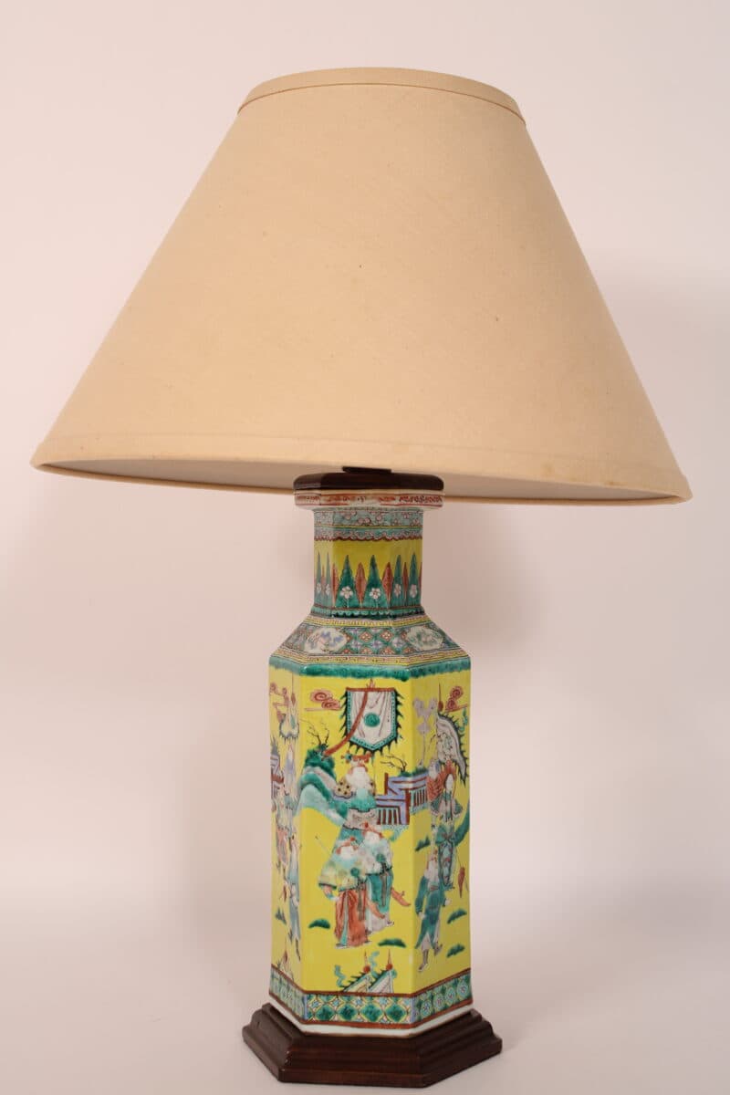 Chinese Famille Jaune Lamp