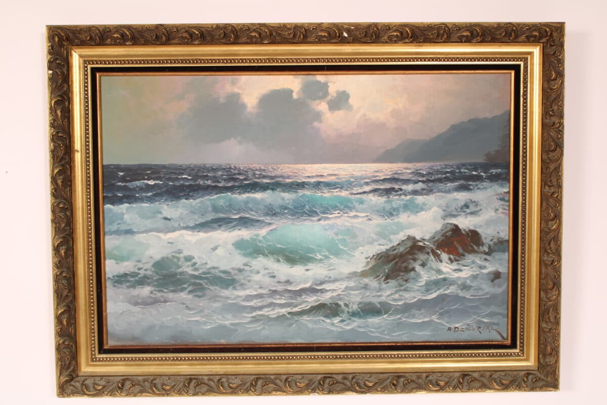Central California Seascape Painting by Alex Dzigurski (1911-1995)