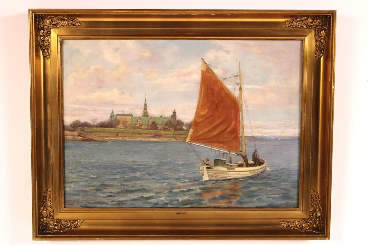 Lake Scene Painting by Harald Julius Niels Pryn (1891-1968)