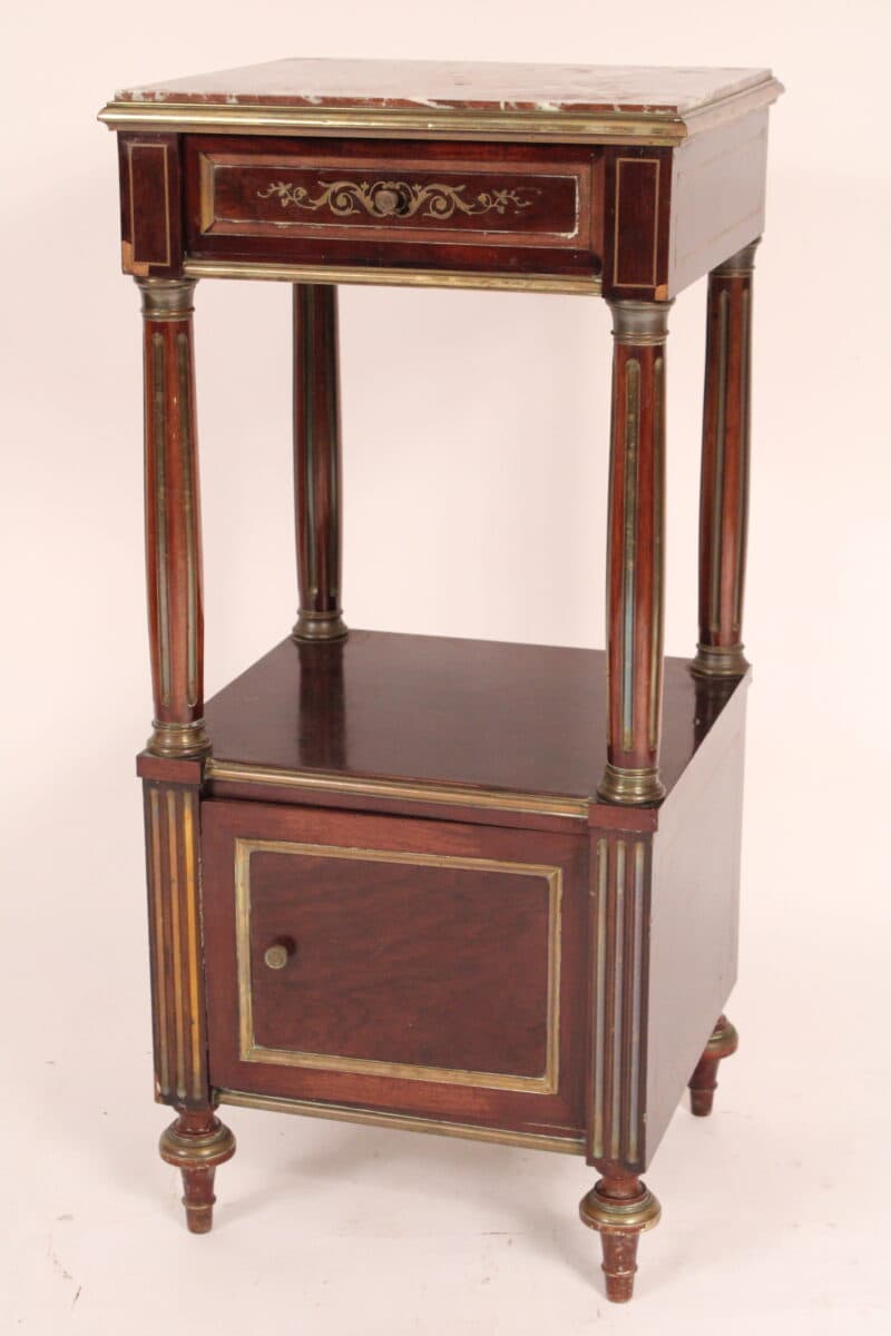 Antique Napoleon III Style Brass Mounted Mahogany Occasional Table