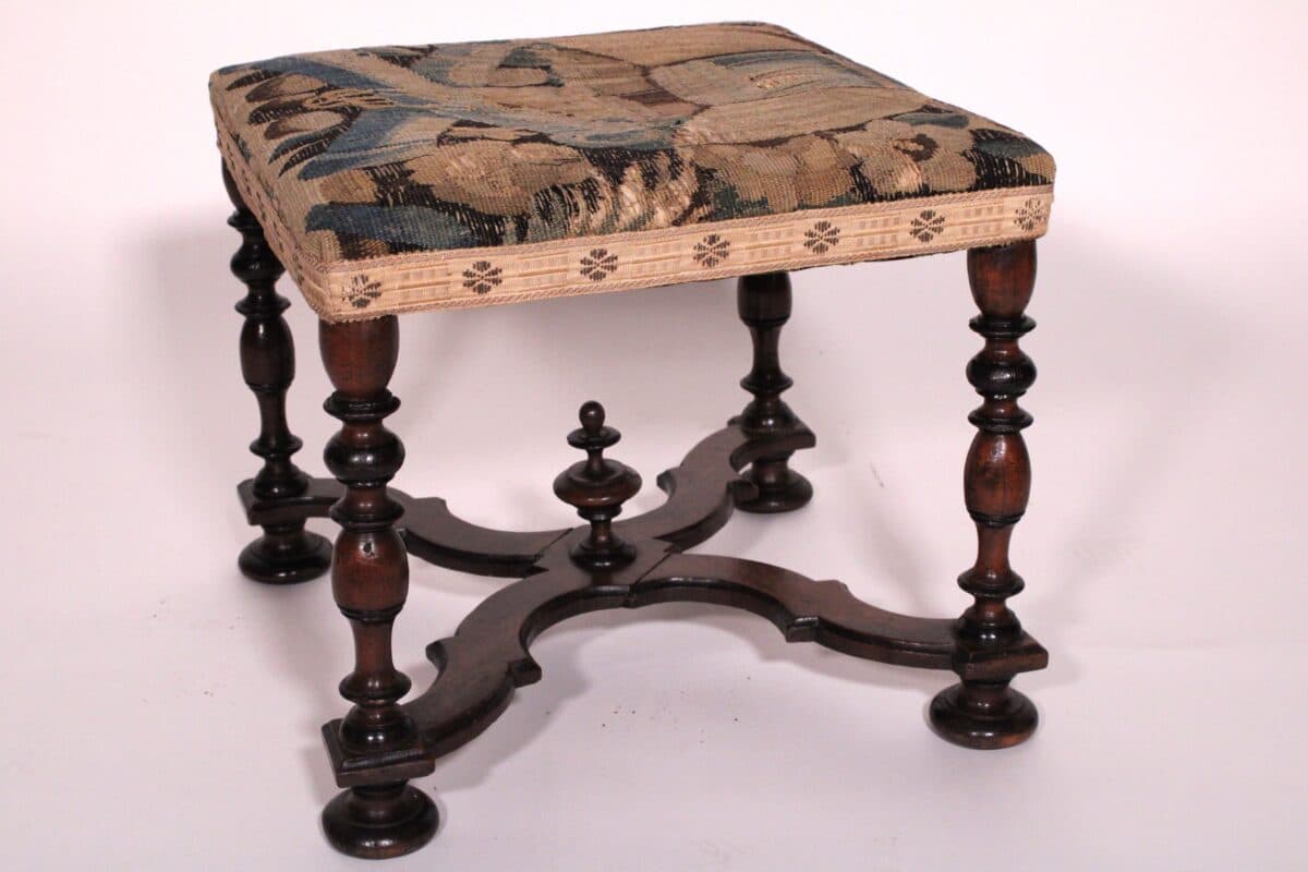 19th Century William And Mary Style Walnut Bench