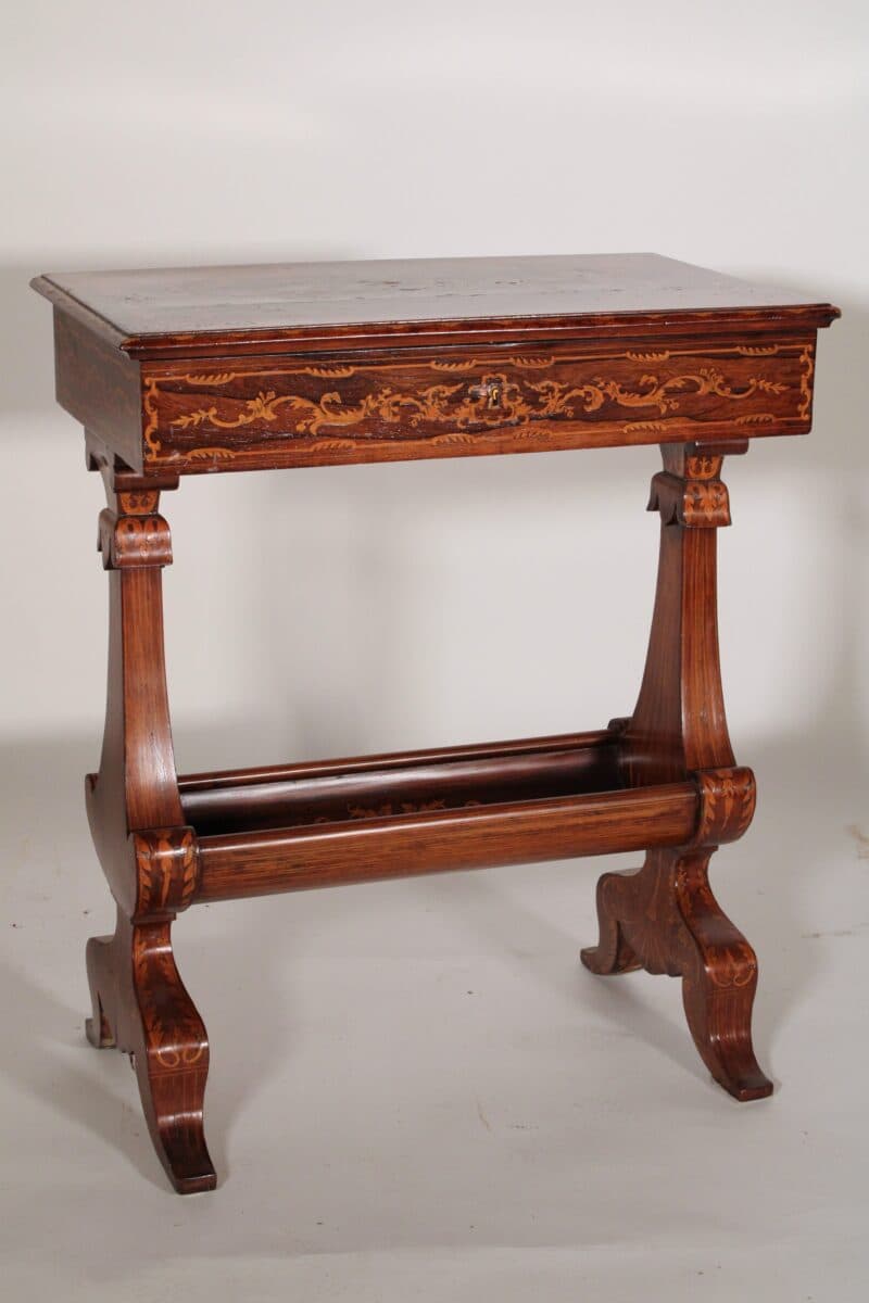 Napoleon III Marquetry Inlaid Rosewood Occasional / Work table