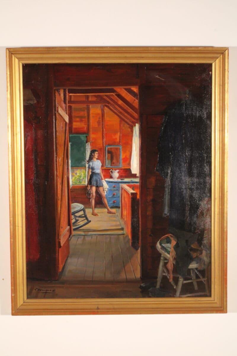 Interior Painting by Joseph Newman (1890-1976)